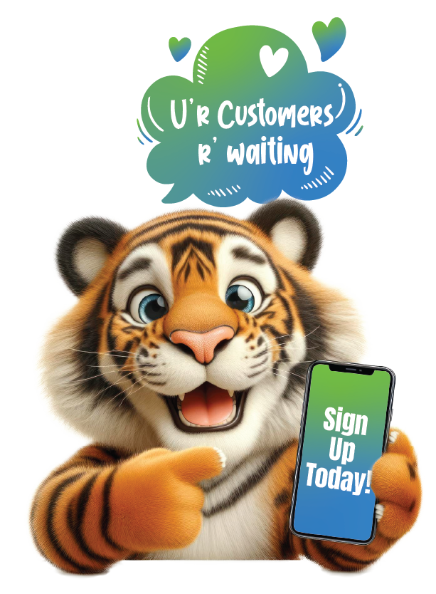 small tiger customer sign up call to action