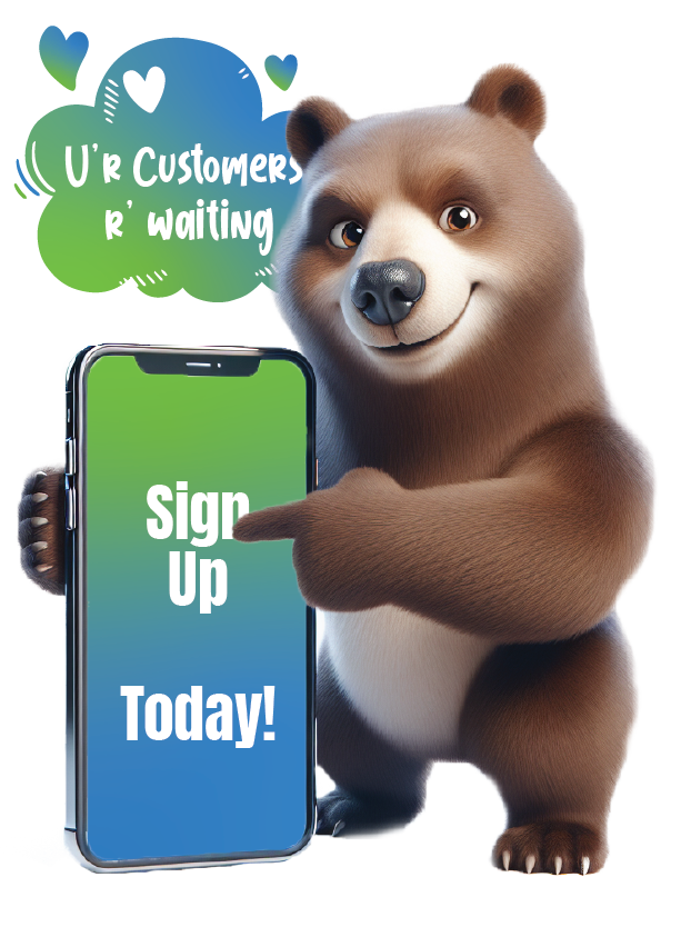 bigger bear customer sign up call to action