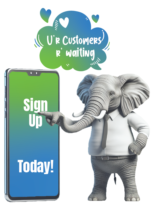 elephant customer sign up call to action