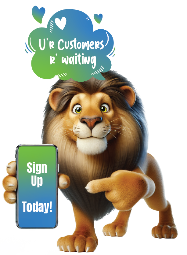 lion customer sign up call to action