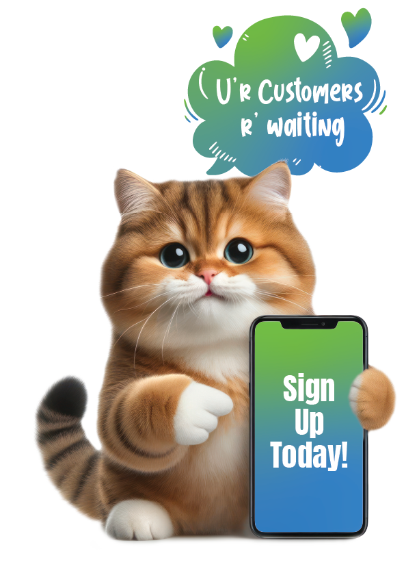 cat customer sign up call to action