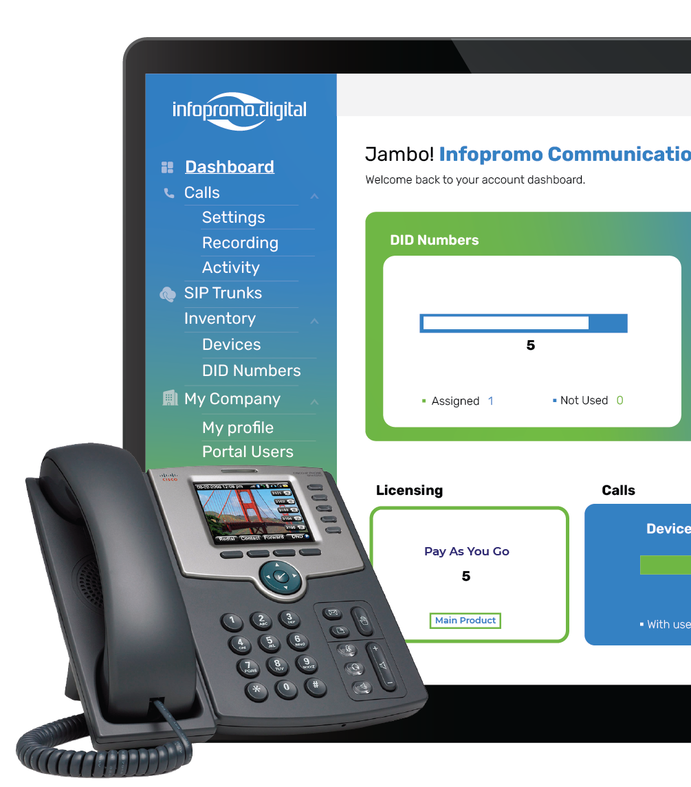 Infopromo Communications Call Centre Dashboard