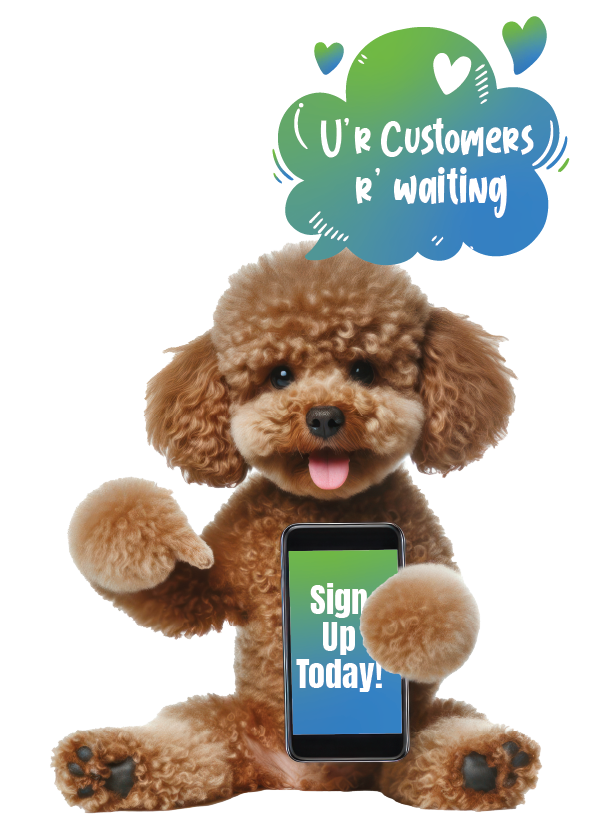 puppy customer signup call to action