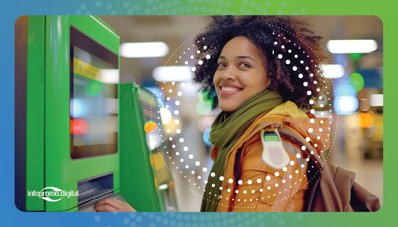 a woman withdrawing cash from an ATM point